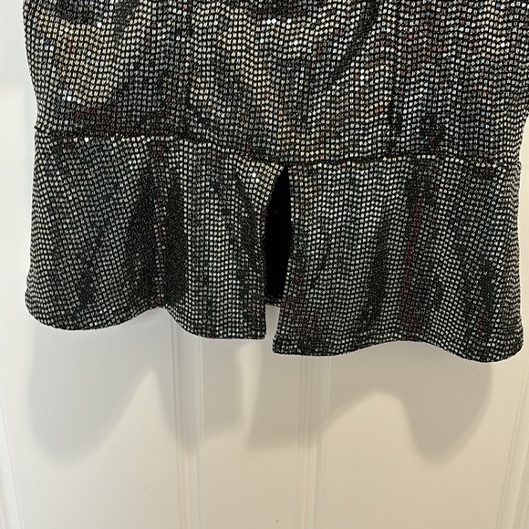 Cache Silver Sequin Top, size Small - Picture 10 of 11